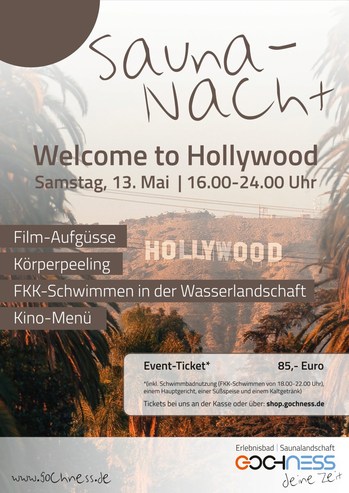 Saunanacht "Welcome to Hollywood"